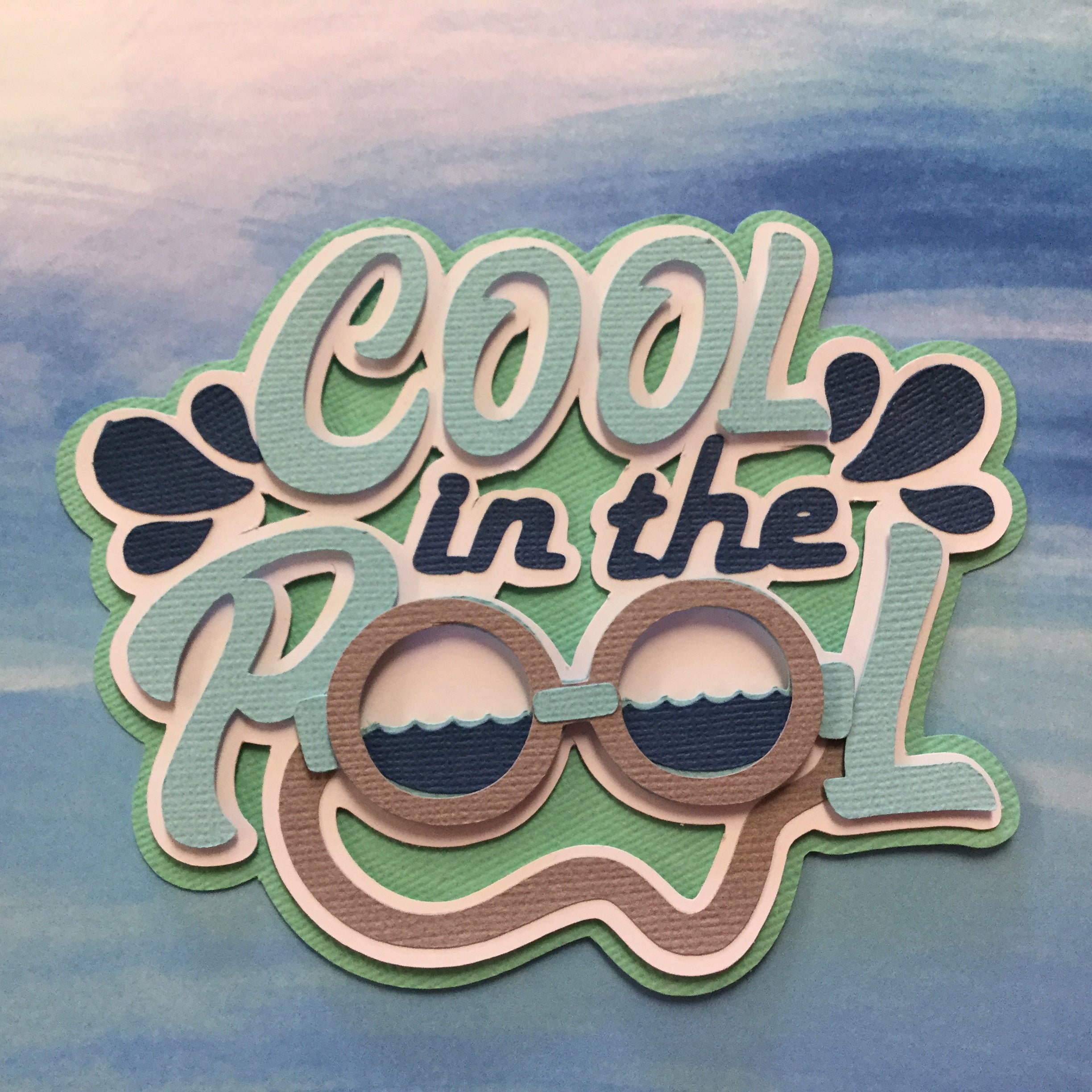 Summer COOL IN THE POOL Die Cuts