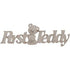 Fabscraps FIRST TEDDY Die-Cut Grey Chipboard Word - Scrapbook Kyandyland