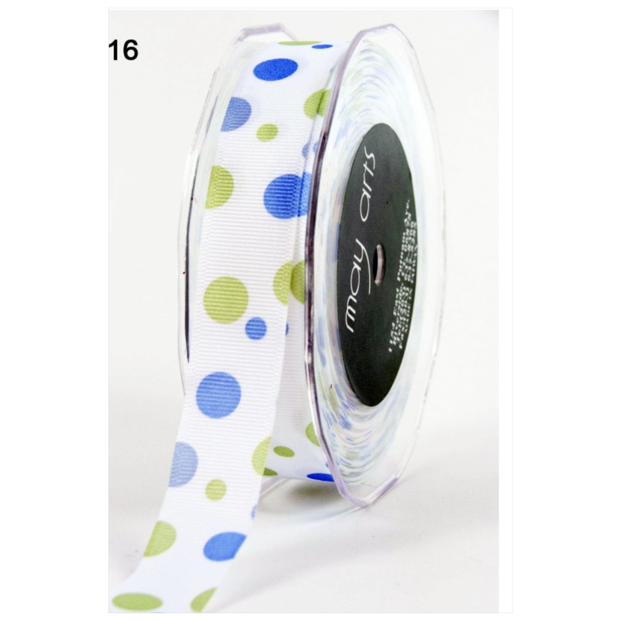May Arts 7/8" Grosgrain Bubble Dot Ribbon 1 yard