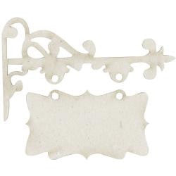 Fabscraps VICTORIAN SIGN Die-Cut Grey Chipboard Word - Scrapbook Kyandyland