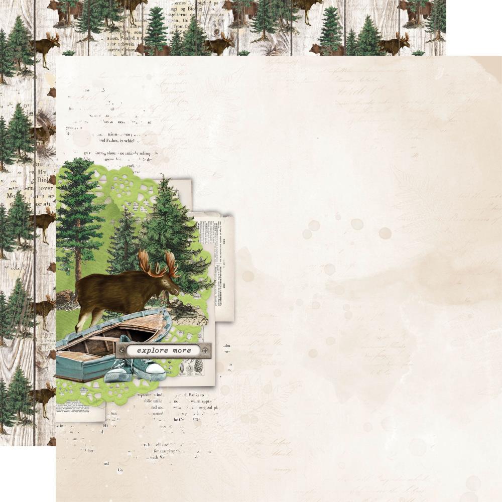 Simples Stories GREAT OUTDOORS 12"X12" Cardstock Paper Sheet