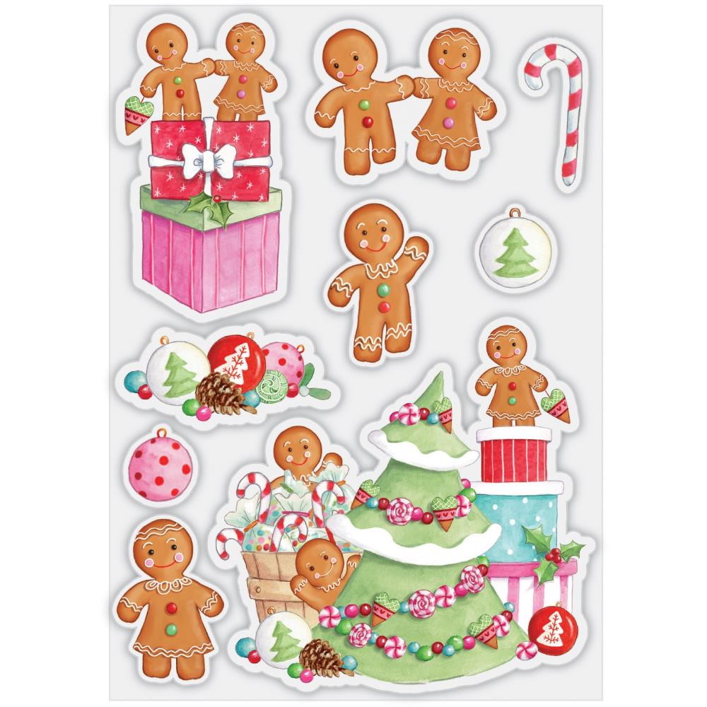 Craft Consortium Candy Christmas DECORATE Clear Stamps 9pc