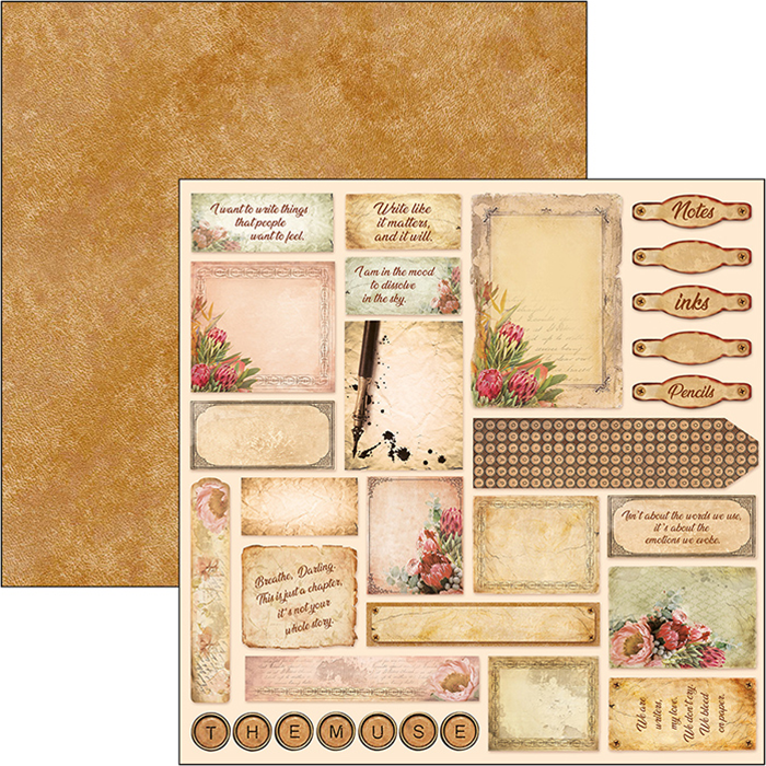 Ciao Bella THE MUSE Paper Pad 12 Sheets Scrapbooksrus