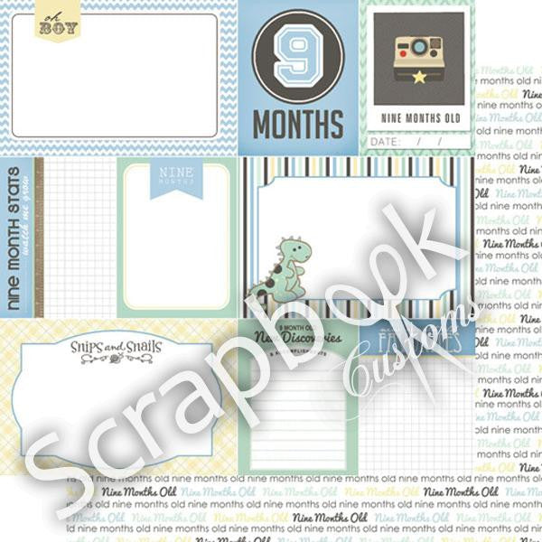 BABY BOY 12"X12" Scrapbook Customs Paper