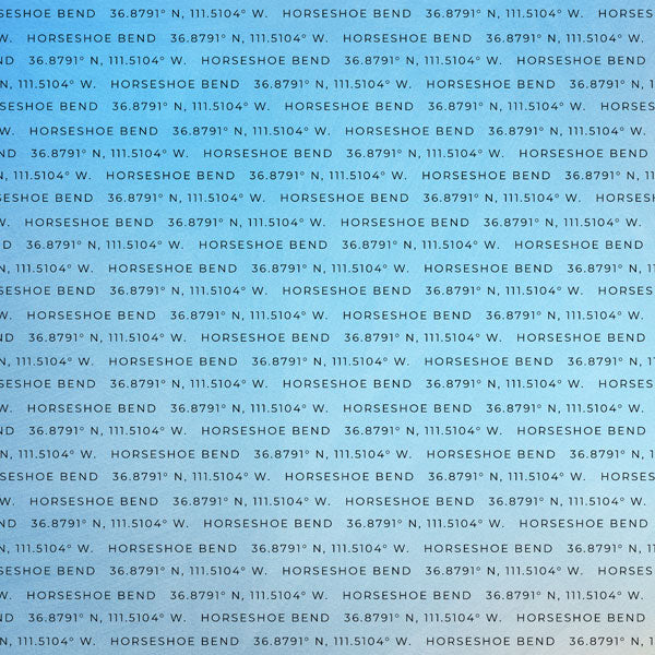 USA ARIZONA HORSESHOE BEND 12"X12" DS Scrapbook Paper