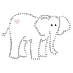 Dritz Iron On ELEPHANT Rhinestuds 1pc - Scrapbook Kyandyland