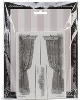 LaBlanche 3pc CURTAIN DESIGNS Mounted Stamp