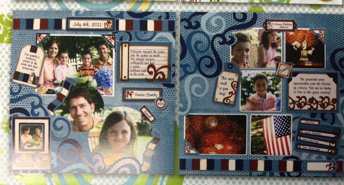 Storytellers AMERICANA KIT 12"X12" Scrapbook Paper & DieCuts 5pc Scrapbooksrus