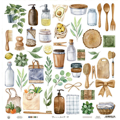 P13 THERE IS NO PLANET B 07 12"X12" Scrapbook Paper 02