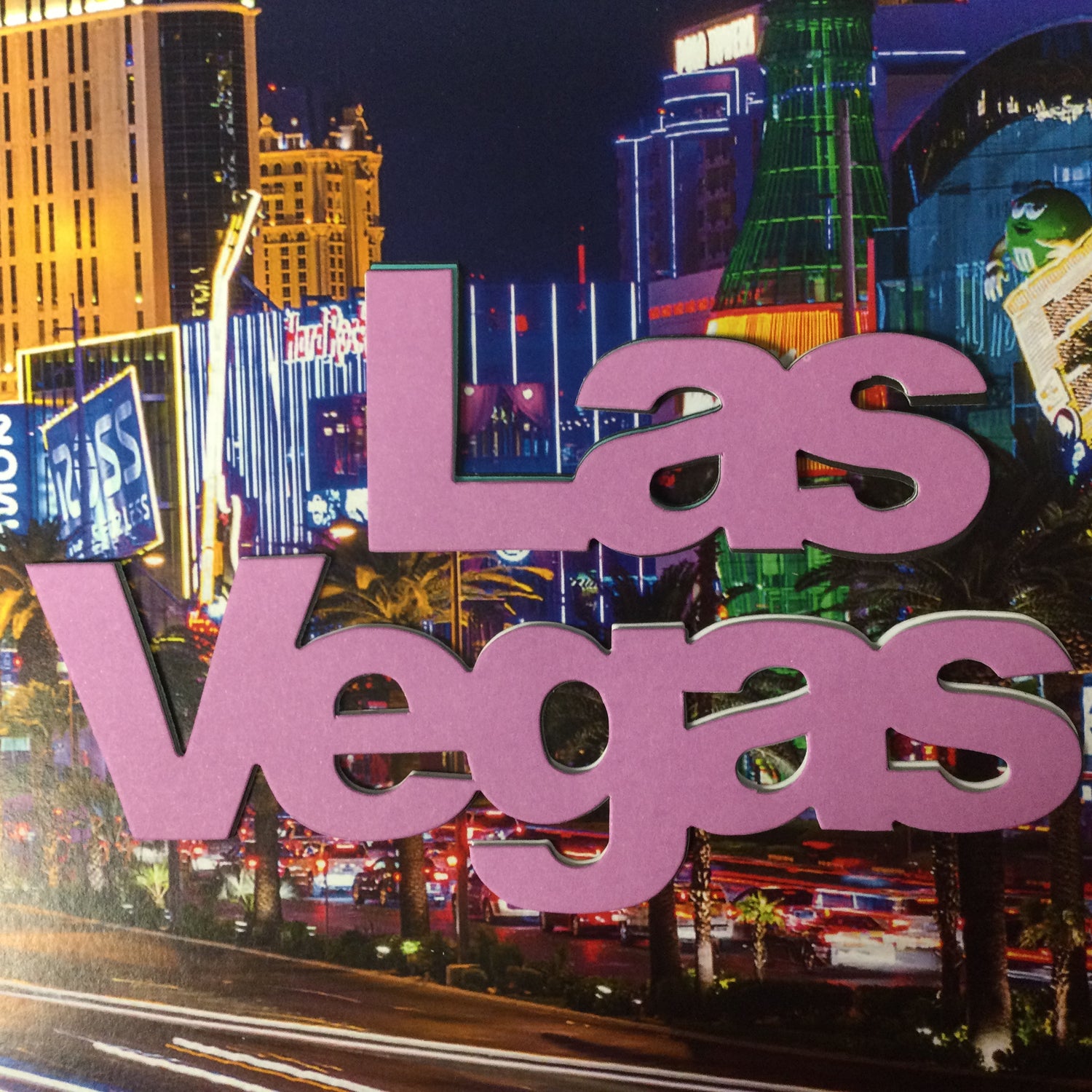LAS VEGAS 2pc DieCut Scrapbook Die Cut Title