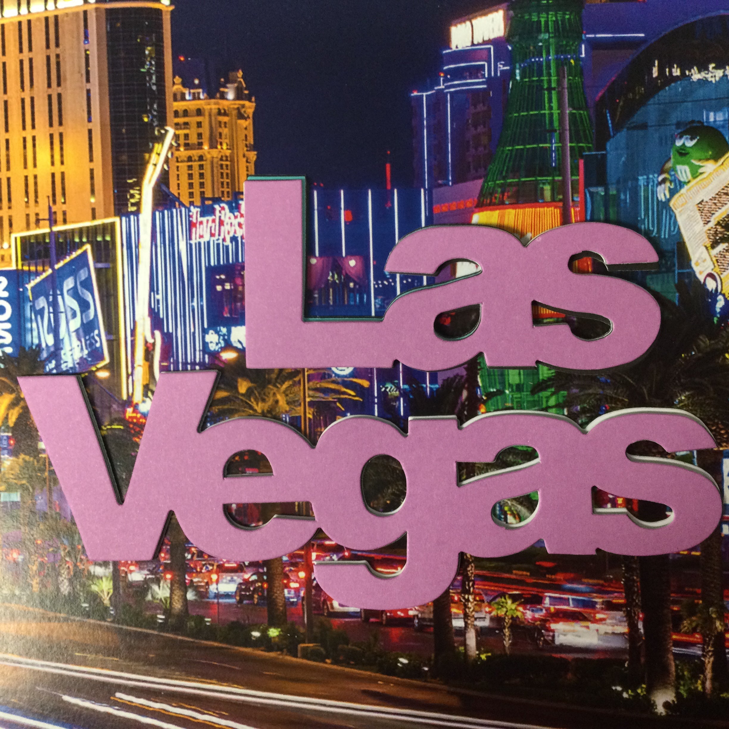 LAS VEGAS 2pc DieCut Scrapbook Die Cut Title