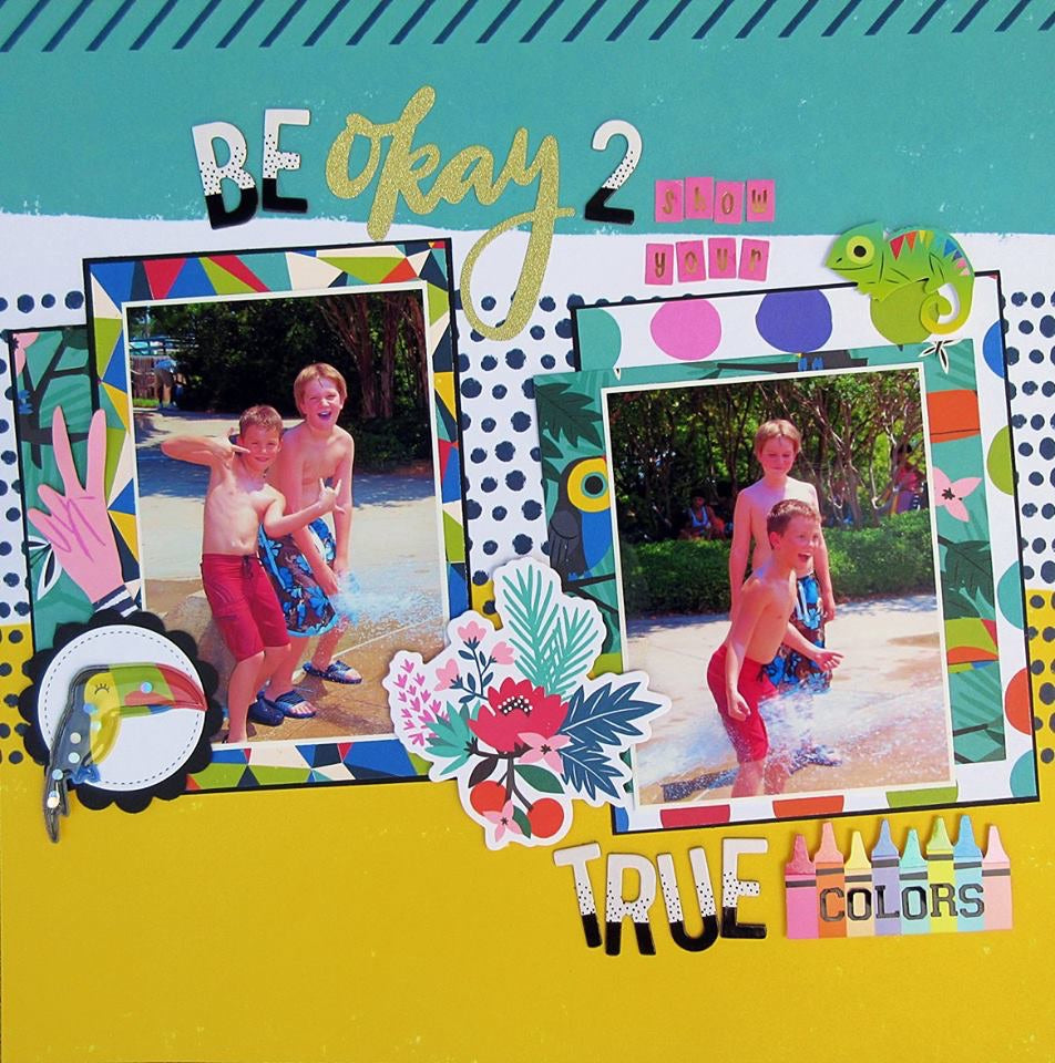 Shimelle Box Of Crayons LOOKING UP 12X12 Cardstock Paper Scrapbooksrus