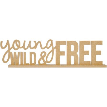 Kaisercraft YOUNG, WILD & FREE Wall Art 3D Wood DIY 2pc Scrapbooksrus