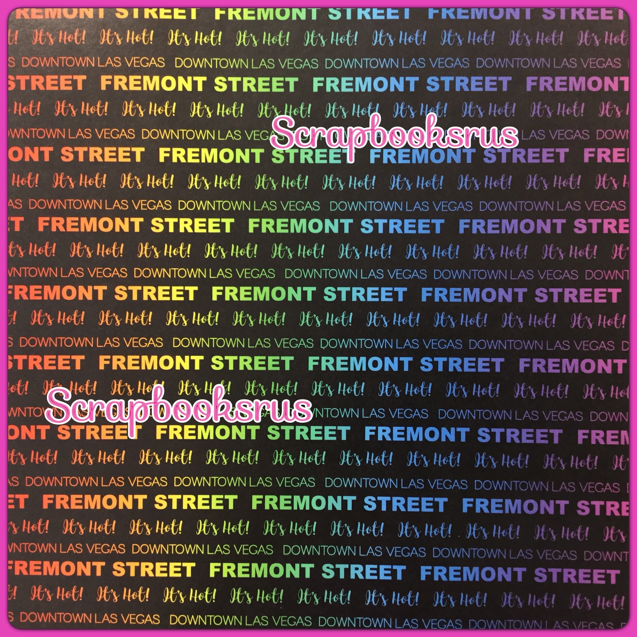 NEON FREMONT STREET 12"X12" Downtown Las Vegas Scrapbook Paper @Scrapbooksrus