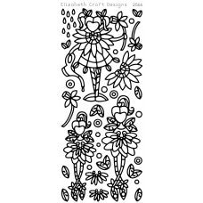Elizabeth Craft FLOWER CUTIES 1 Peel Off Stickers 2566 - Scrapbooksrus
