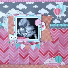 Kaisercraft Little One RUBY 12"X12" Baby Scrapbook Paper