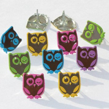 Eyelet & Outlet WINKING OWL Brads 12pc - Scrapbook Kyandyland