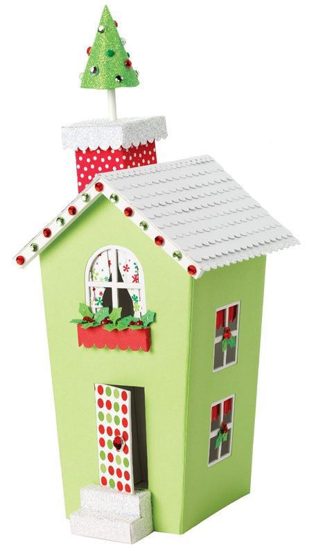 Doodlebug Plain & Simple LARGE CHIPBOARD HOUSE Scrapbooksrus