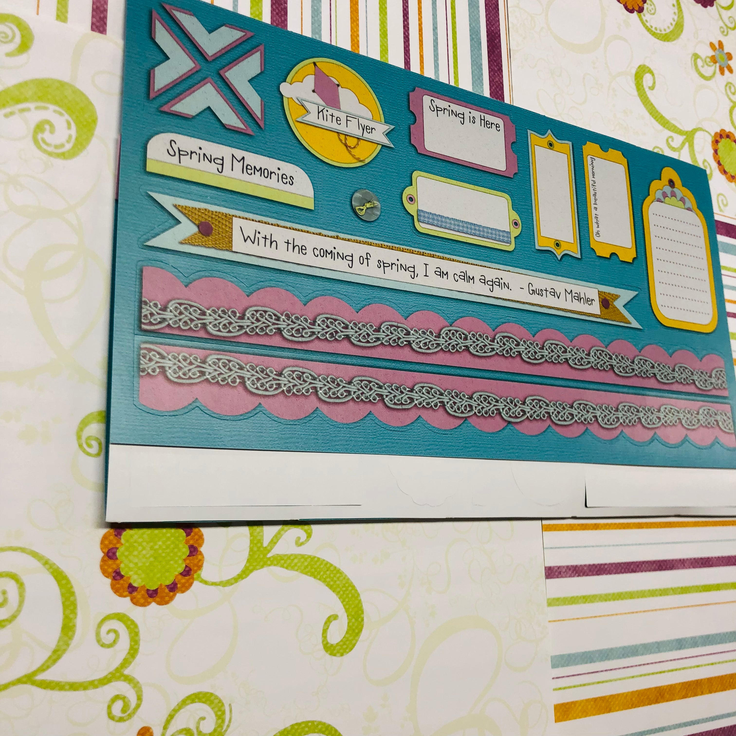 Storytellers SWEET SPRING KIT 12"X12" Scrapbook Paper & DieCuts 46pcr