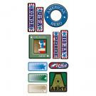 Military ARMY BASIC 6&quot;X12&quot; Stickers 11pc - Scrapbook Kyandyland