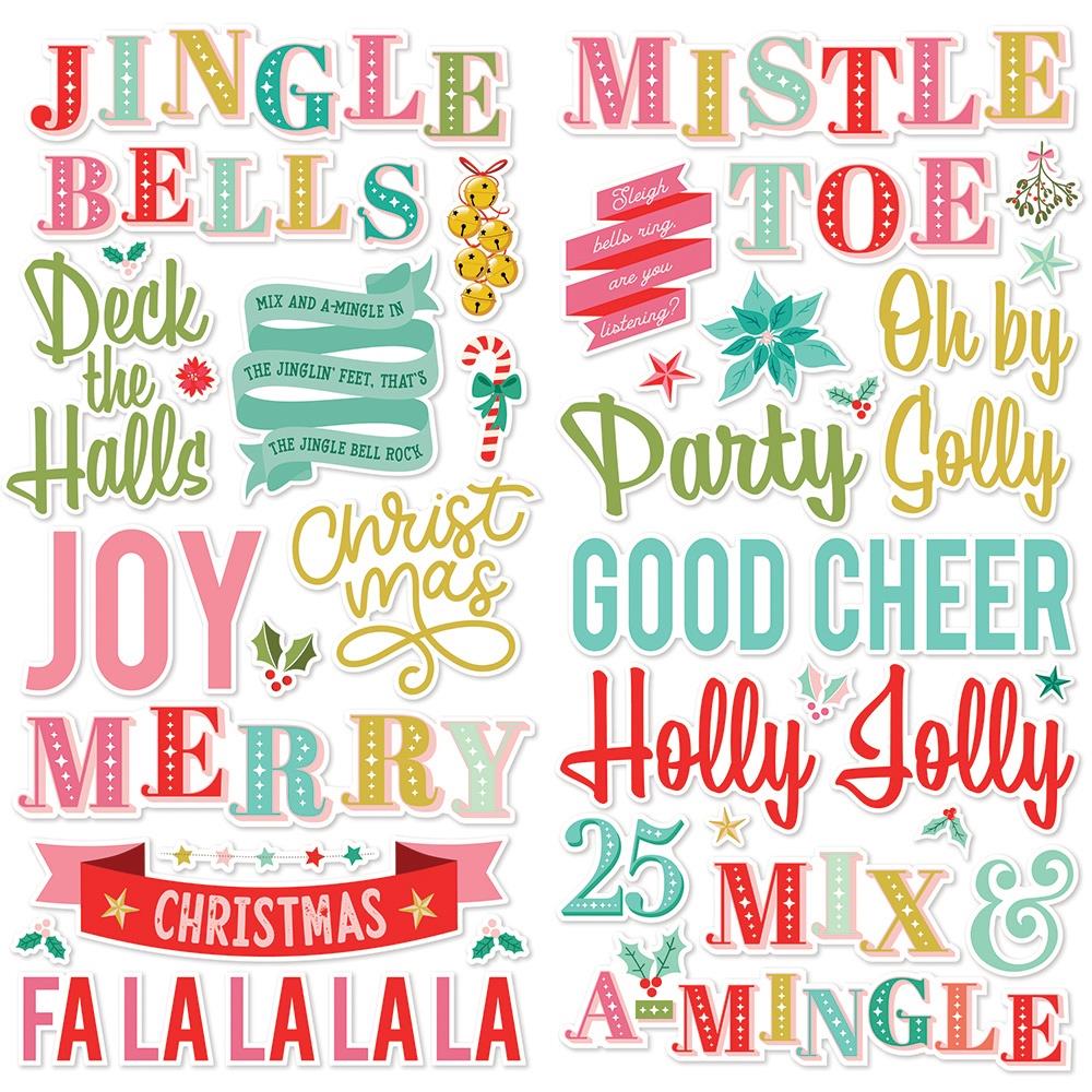 Simple Stories MIX & A-MINGLE FOAM STICKERS 47pc