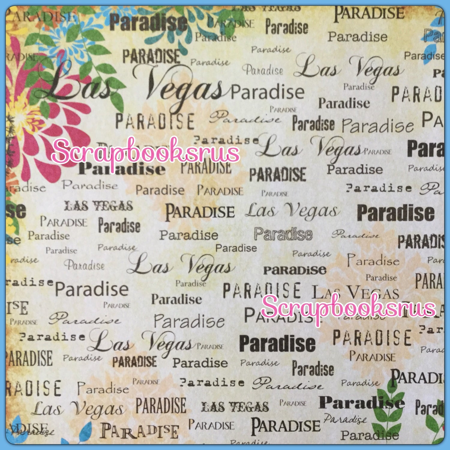 Las Vegas Paradise Orange 12"X12" Scrapbook Paper