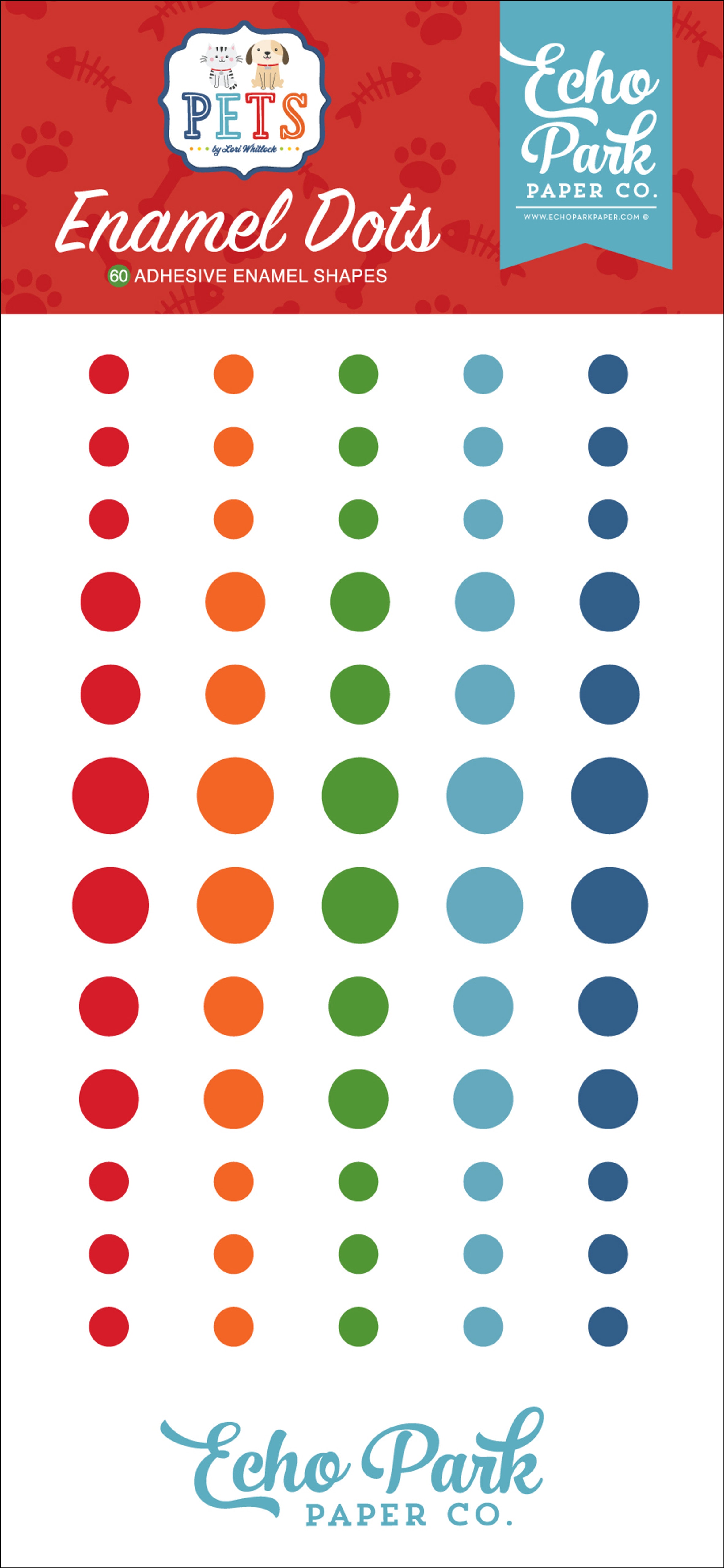 Echo Park PETS Adhesive Enamel Dots Scrapbooksrus