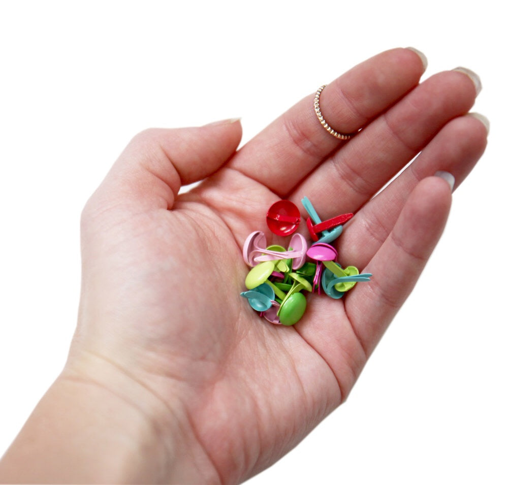 Doodlebug Chunky Brads CUPCAKE 18 pc Scrapbooksrus