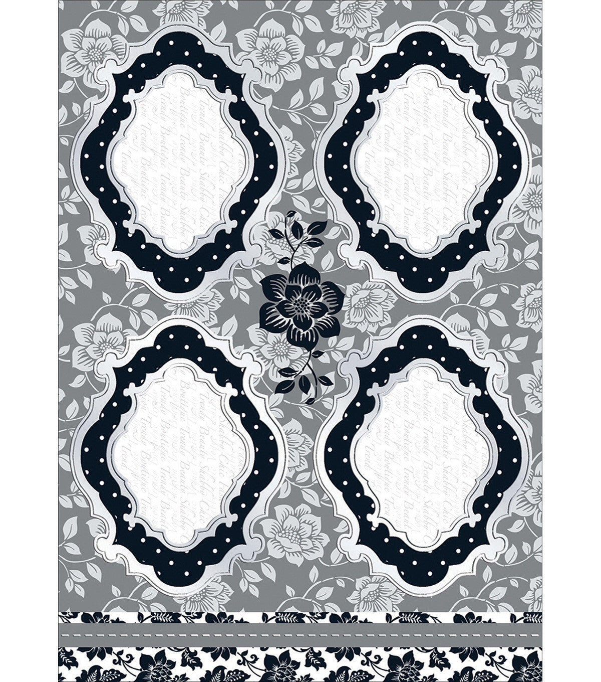 Kanban LARGE FRAMES Paper Craft DieCut Card Topper 8pc - Scrapbook Kyandyland