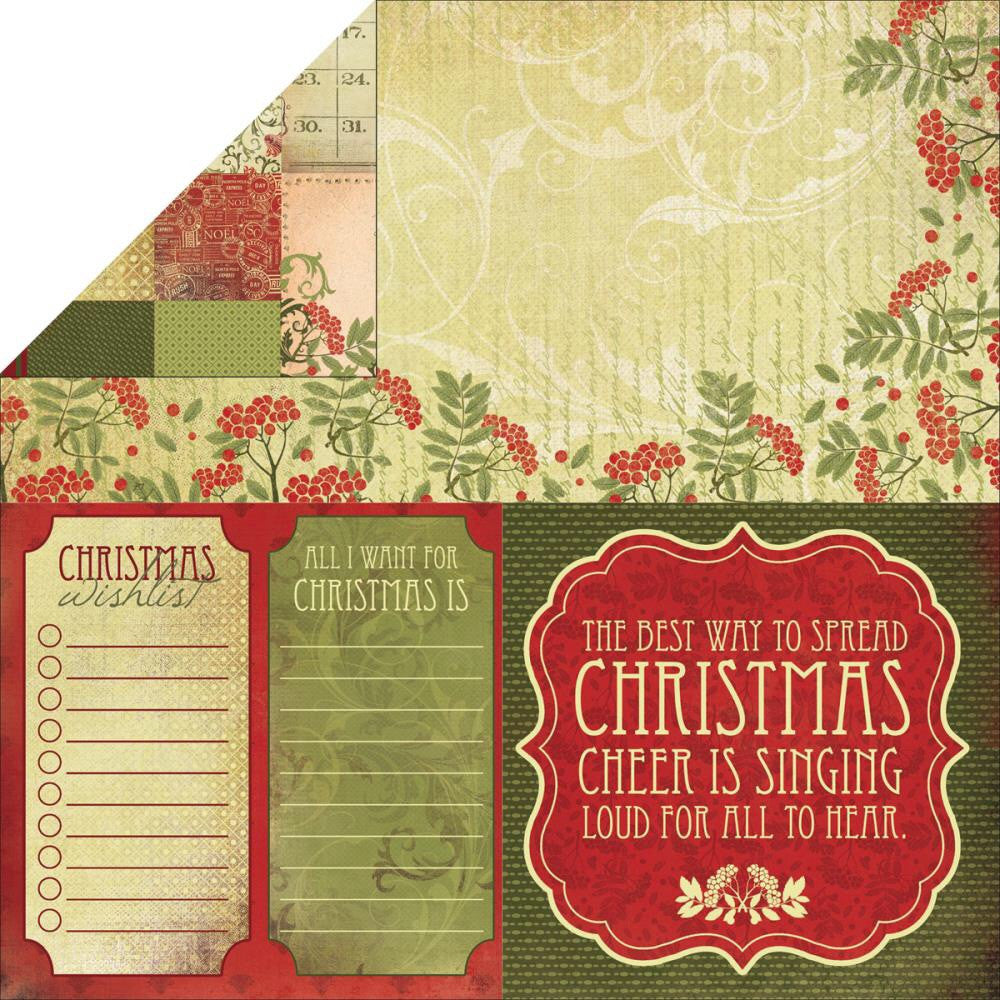 Kaisercraft TWIG & BERRY Collection 12"X12" 1 Sheet - Scrapbook Kyandyland