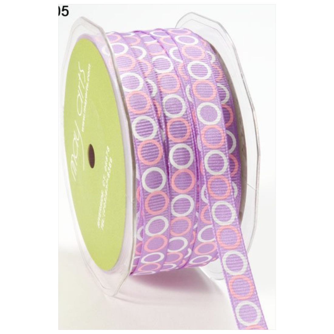 May Arts 3/8" Grosgrain Circle Ribbon 1 yard