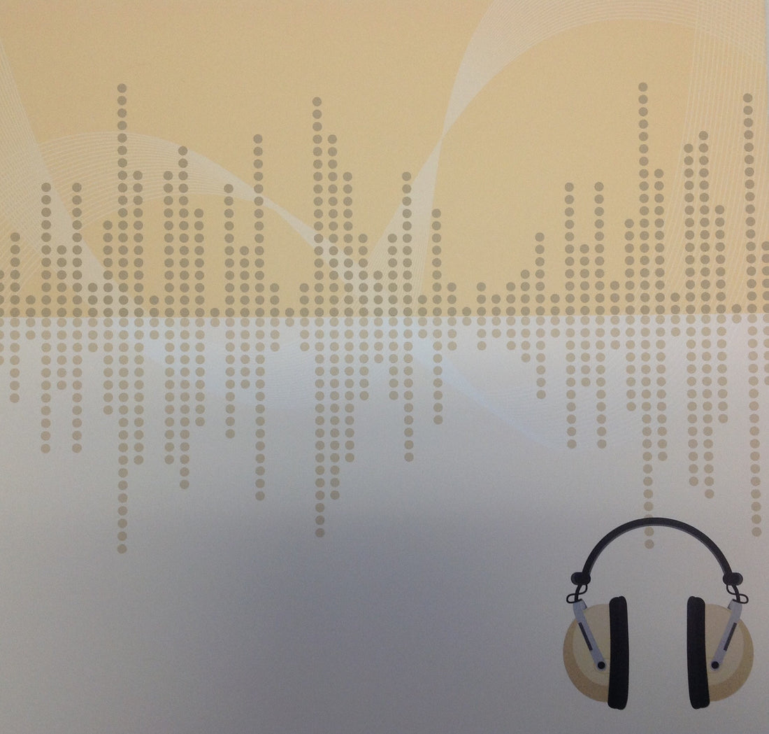 Nikki Sivils Dan Record Man HEAR THE BEAT 12"X12" Music Paper