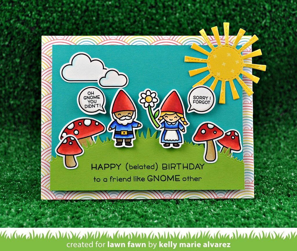 Lawn Fawn OH GNOME! Clear Stamps & Die Set