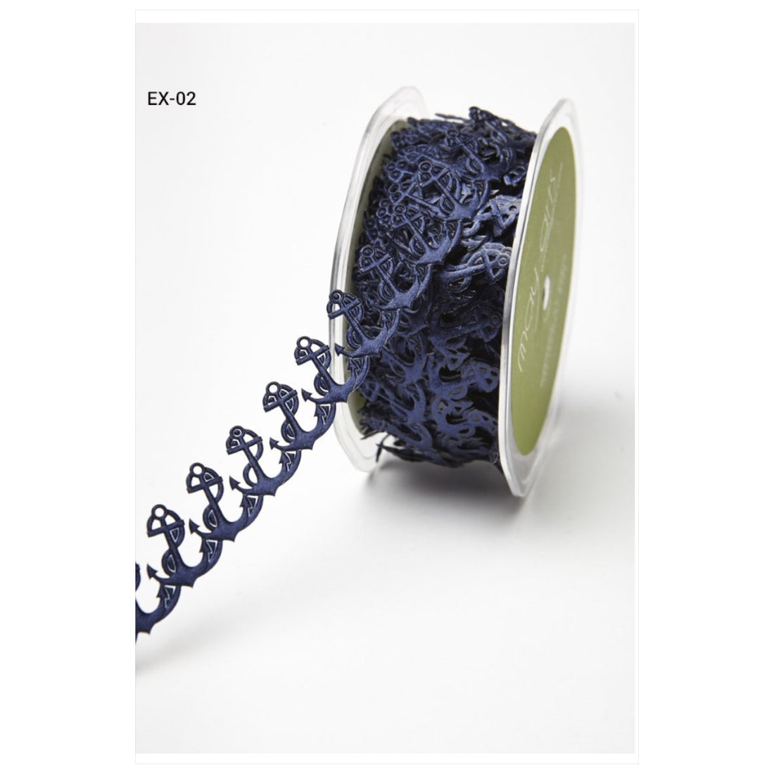 May Arts 3/4" Satin Nautical Cutouts Ribbon 1 yard