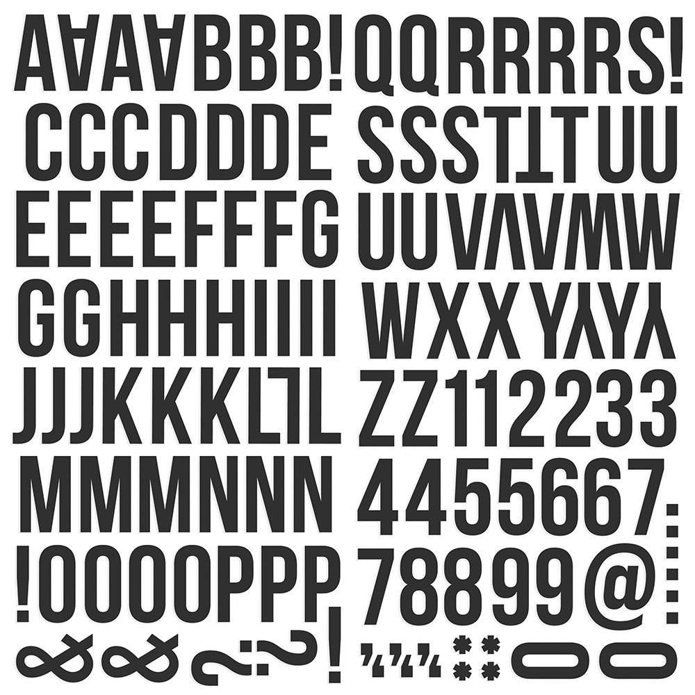 Simple Stories COLORVIBE BLACK Foam Alpha Letter Stickers Scrapbooksrus