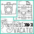 Imaginisce PERFECT VACATION 2"X 2" Clear Acrylic Stamp Scrapbooksrus
