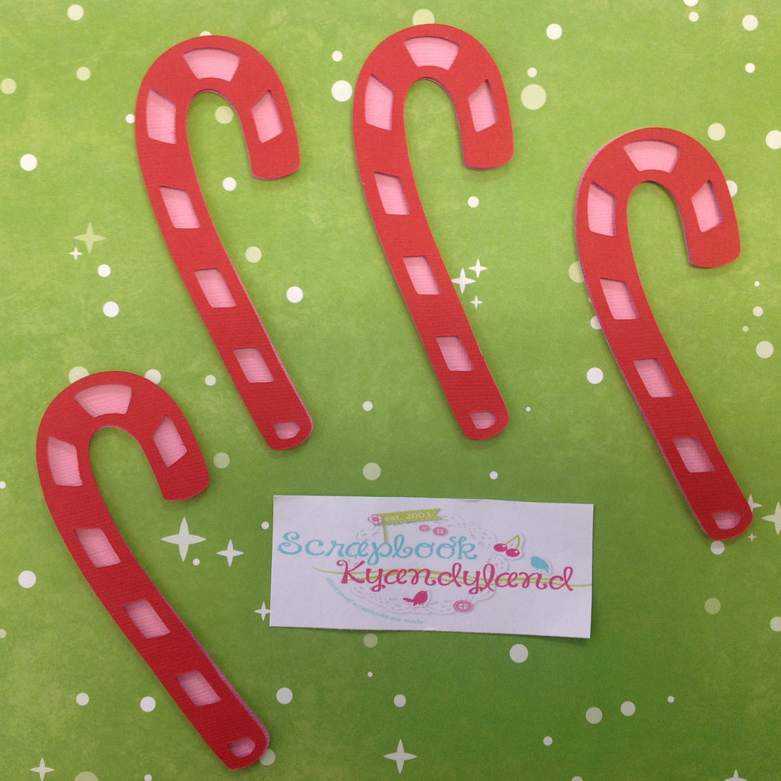 Christmas CANDY CANE Custom Scrapbook Die Cuts