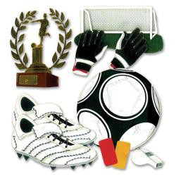 Soccer Ek Success PLAYING SOCCER 3D Sticker 5 pc - Scrapbook Kyandyland