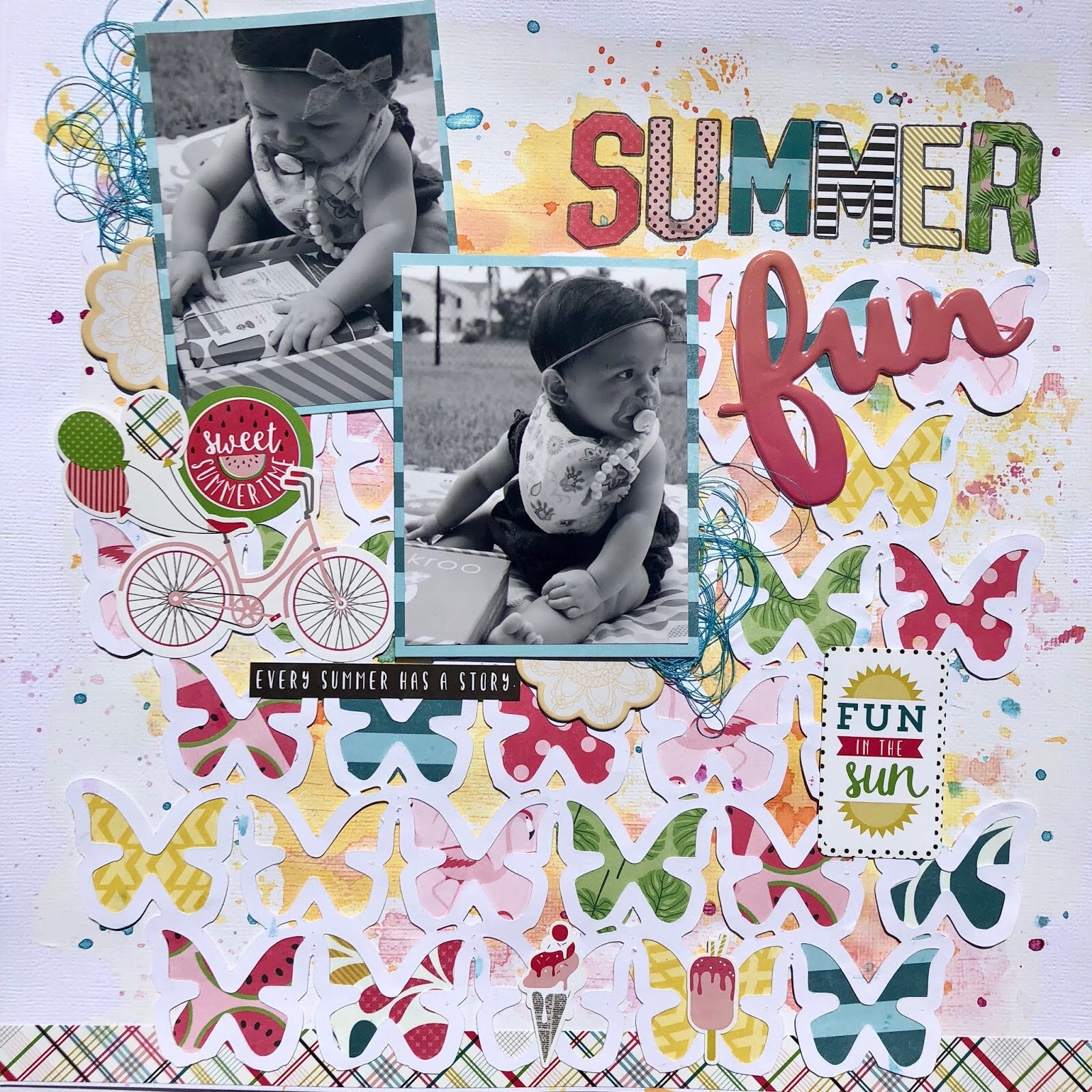 Echo Park SUMMER FUN Collection Kit 12"X12"