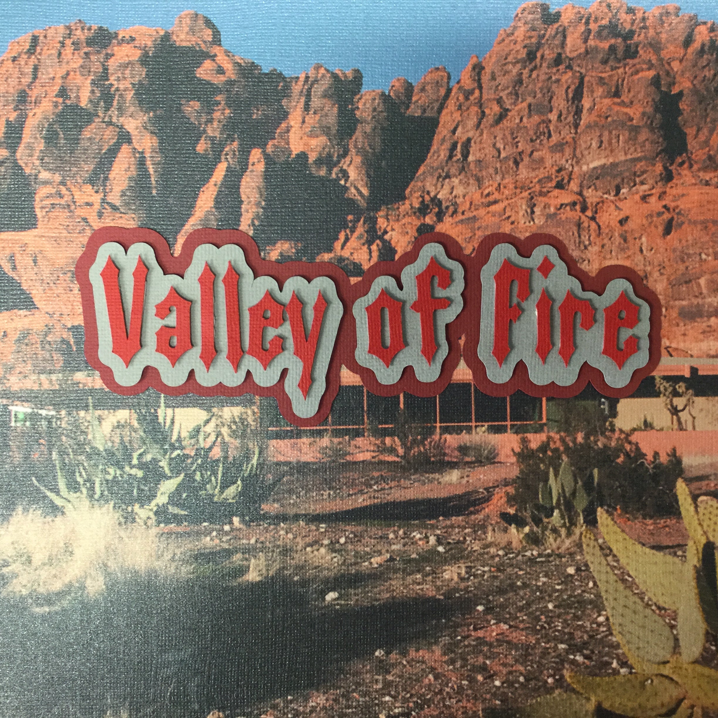 VALLEY OF FIRE Las Vegas Travel Title DieCuts
