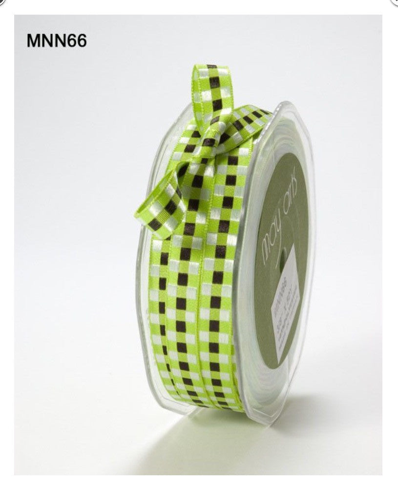 WOVEN CHECKERED RIBBON Check Trim 3/8" by 1 yard