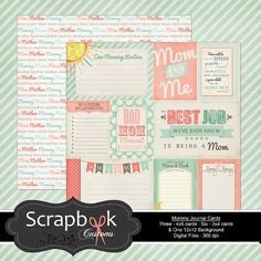 Scrapbook Customs MOMMY DS JOURNAL 12"X12" 1 Sheet Scrapbook Paper - Scrapbook Kyandyland
