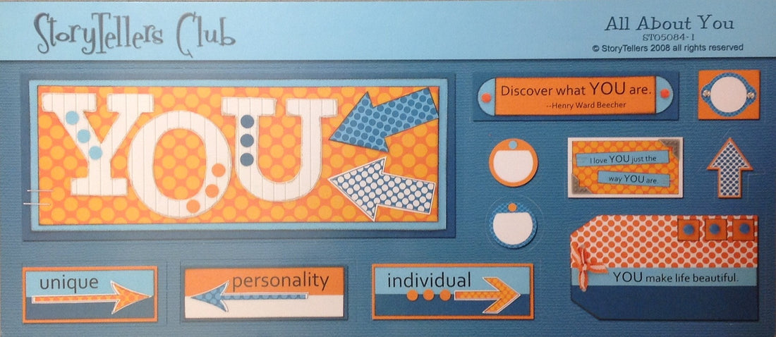 StoryTellers ALL ABOUT YOU 4-1 DIECUTS 6"X13"