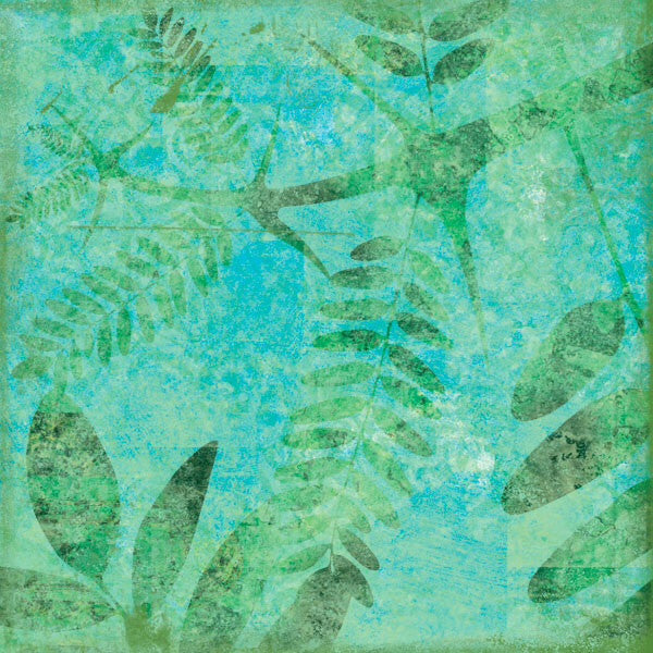 Scrapbook Customs TROPICAL FERN-GREEN 1 Sheet Scrapbook Paper 12"X12" - Scrapbook Kyandyland