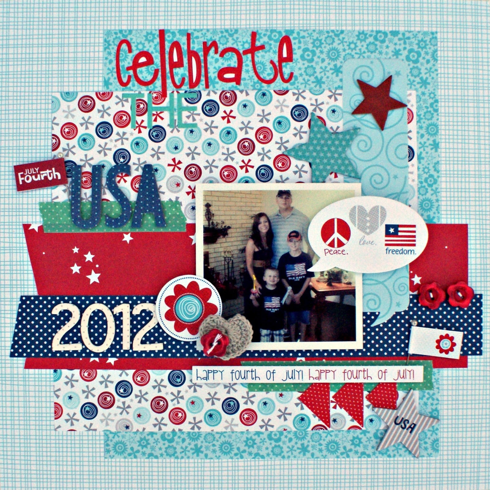 Bella Blvd ALL AMERICAN Collection 12"X12" Scrapbook Paper - Scrapbook Kyandyland