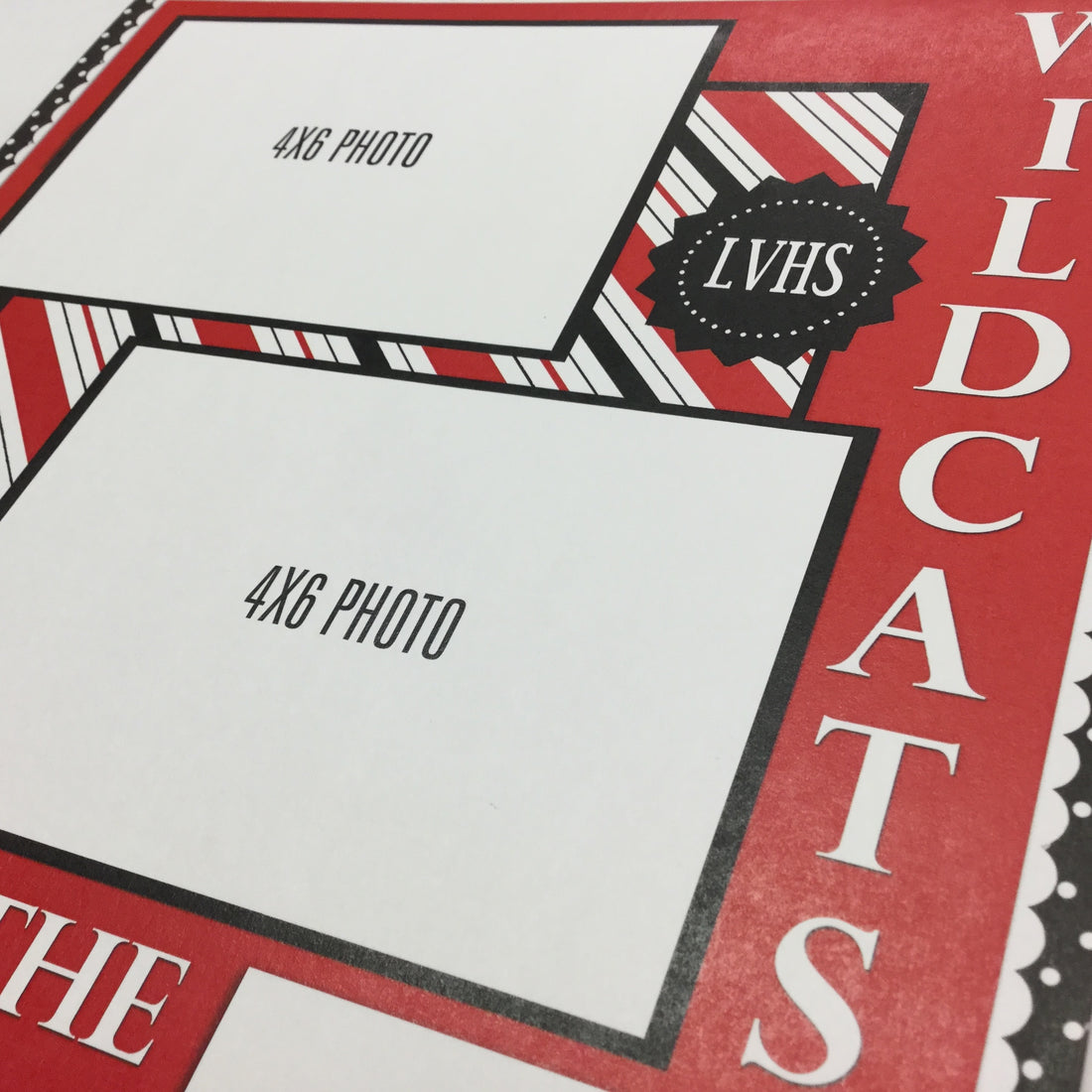 Quick Page HOME OF THE WILDCATS 12"X12" LVHS Scrapbook Paper Scrapbooksrus