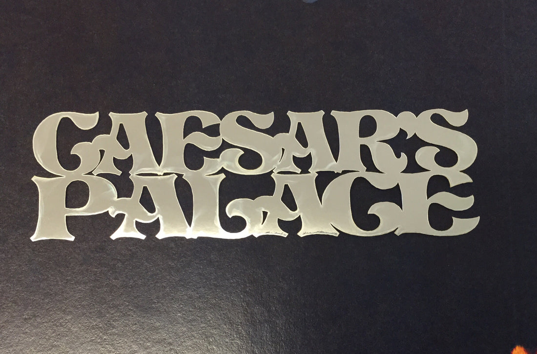 CAESARS PALACE Silver Title Travel Laser Cuts 3"X12" 1pc Scrapbooksrus