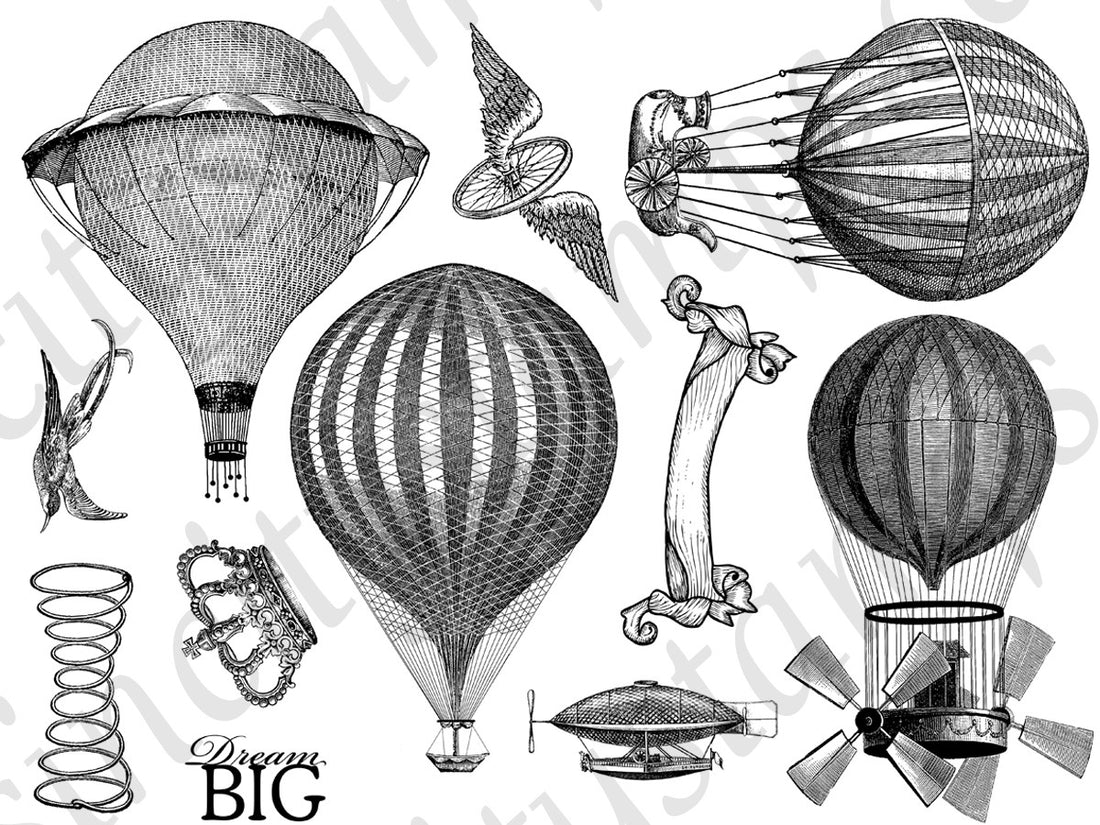 Sin City Stamps UP UP AND AWAY 2 Art Rubber Stamp