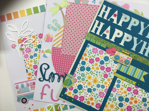 Premade Scrapbook Page LOVE Pennants 12x12 Scrapbook Page – Scrapbooksrus