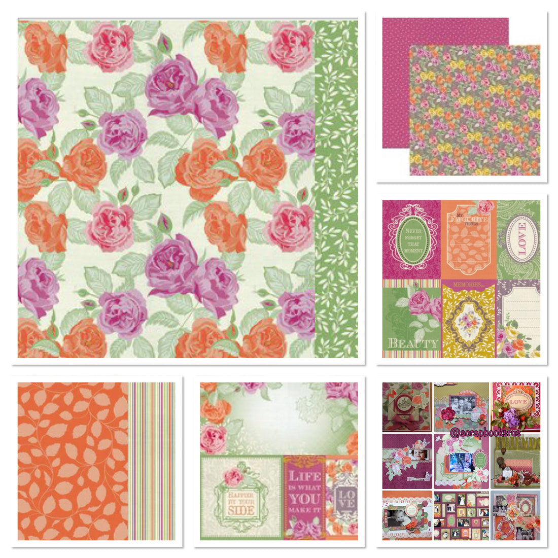 Kaisercraft FLORA DELIGHT Scrapbook Kit 12"X12" 12 Sheets